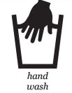 Kí hiệu có thể giặt bằng tay với nước, không nên dùng máy giặt