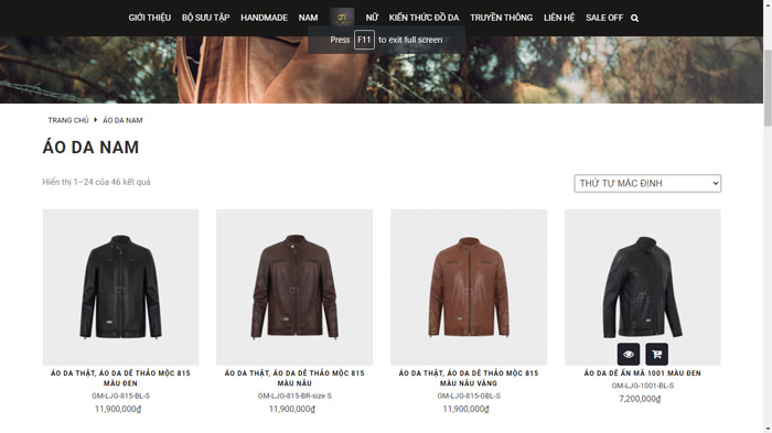 Hãy mua áo da nam thật trên website chính thức của Gentleman